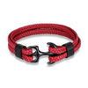 Navy Style Men Anchor Bracelet Woven Multilayer Leather Bracelets For Women Black Stainless Steel Sport Buckle - Image 4
