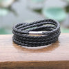Unisex Multilayer Interlaced Faux Leather Cuff Bangle Wristband Bracelet Jewelry - Image 5