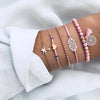 Boho Geometric Bracelet Bangle Sets For Women Vintage Star Map Hand Heart charm Beads Chains Jewelry Accessories - Image 25