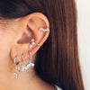 1PC Gold Plated Stars Flowers Clip Earring for Women Simple Crystal Ear Cuff Earrings Couples Appointment Jewelry Gift - Image 3