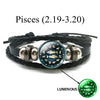 Luminous Bracelet 12 Zodiac Leo Libra Sagittarius Capricorn Aquarius Braided Leather Bracelet Glowing Jewelry - Image 15