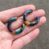 21 Colors Acetate Earrings For Women Green Wedding Prom Acetic Acid Hoop Earrings Jewelry Accessories Gift - Image 15