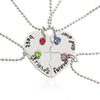 Friend 3/4 Piece Set Necklace Bff Necklace Female Love Friendship Pendant Choker Men And Women Jewelry Gift - Image 1