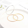 2mm Stainless Steel Single Thin Wire Circle Round Bangle Bracelet Women Simple Classic Jewelry Gold Silver Color 55cm 60cm 65cm - Image 2