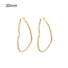 peach heart earrings circle jewelry simple pendant Earring stainless steel hoop earring 1 Pair Gifts for women girls - Image 14
