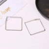 Hollow Big Square Hoop Earrings for Women Jewelry Minimalist Creative OL Statement Geometric Metal Rhombus Gift、 - Image 8