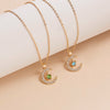Personality Birthstone Moon Star Crystal Pendant Necklace for Women Clavicle Chain Choker Birthday Party Jewelry Gift - Image 5