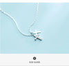 Modian Shiny Zircon and Glossy Cross Pendant Necklace for Women Pure 925 Sterling Silver Long Chain Necklace Jewelry