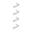 Surgical Steel Nose Stud Set 4 Pieces 20G in L Shape Screw and Bone - Image 20