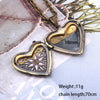 Heart Carved Flower Stripe Locket Pendant Necklace Women Vintage Ancient Brass Opening Photo Box Jewelry Romantic Gift - Image 3
