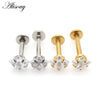 1pc 16G Star Zircon Stainless steel Lip Labret Rings Prong Setting Ear Tragus Cartilage Earrings Piercing Body Jewelry - Image 3