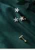 Modian Real Sterling Silver 925 Classic Flower Stud Eearrings for Women Clear CZ Gold Color Ear Pins Studs Fine Charm Jewelry