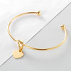 Heart Knot Bangle Cuff Stainless Steel Jewelry Gift for Women Accessory - Image 1