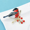 Multicolor Bird Brooch Pins Quality Enamel Ainmal Brooches Year Jewelry Gift Pyrrhula pyrrhula - Image 2
