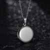 Round Photo Frame Locket Pendant Necklace Mirror Polish Stainless Steel Memorial Locket Jewelry Includes 20 Inch Chain - Image 2