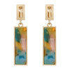 5 Color Korea Simple Geometric Square Clip on Earrings for Women Golden Colorful Resin Non Pierced Ear Clips - Image 10