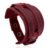 Leather Wide Cuff Bangles Punk Vintage Three Layers Wide Black Brown Men Jewelry Bracelets - Image 29