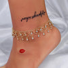 Beach Anklet Rhinestone Tassel Foot Leg Bracelet Women's Jewelry Vintage Yoga Ankle Bracelet Chain Barefoot Sandals - Image 18