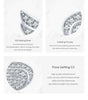 Modian Luxury Simple Full CZ Earring 925 Sterling Silver Angel Wings Stud Earrings For Girl Women Silver Fine Jewelry