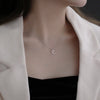 Moon Star Silver Necklace Simple Sparkling Clavicle Chain Woman Wedding Jewelry Party Birthday Gift - Image 5