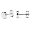 Round Black or Silver Stainless Steel Stud Earrings in 3 mm to 8 mm Sizes - Image 8