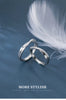 Modian Romantic Engagement Couple Rings for Men and Women 925 Sterling Silver Shiny Clear CZ Glossy Line A Pair Ring Jewelry