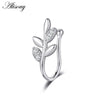 1pc Zirconia Fake Piercing Clip Nose Ring Body Jewelry for Women Ear Cuffs Heart Cross Star Leaf Flowers Clip Nose Rings - Image 14