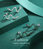 MODIAN Winter Trendy Black Snake Earrings Real 925 Sterling Silver Luxury Animal Punk Earrings For Women Party Fine Jewelry