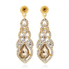 Champagne Crystal Earrings Gold Color Jewelry Female Bricons Wedding Long Big Drop Earrings For Women - Image 13
