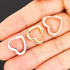Silver Color Hoop Earrings for Women Charm Simple Heart Zircon Earrings Wedding Jewelry Gift Accessories - Image 2