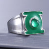 Superhero Green Lantern Ring Silver Plated Charm Jewelry For Men Replica Men Gifts - Image 5
