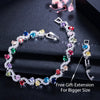 Pera 5 Colors Options Ladies Silver Plated Cubic Zirconia Royal Blue Tennis Bracelets Jewelry for Women Party Gift - Image 4