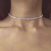 MinaMaMa Minimalist Stainless Steel Crystal Choker For Women Rhinestone Chain Tennis Necklaces Jewelry Gifts - Image 5