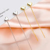 Long Tassel Heart Drop Earrings Gold Silver Color Korean Hanging Women Earrings Party Jewelry Girls Party Gift - Image 3