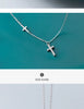 Modian Shining CZ Thick Cross Sterling Silver 925 Pendant Necklace for Women Adjustable Simple Necklace Fine Jewelry Accessories