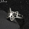 Stainless Steel Rings for Women Vintage Geometric Round Opening Adjustable Ring Stackable Midi Ringen Jewelry - Image 20