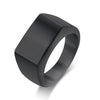Signet Rings for Men Women Polished Stainless Steel Biker Ring for Men Ideal Gift for Dad Boyfriend - Image 10