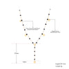 Bohemia Style Stainless Steel Choker Necklace Bracelet Earrings Sets For Women Girls Black Crystal Chain Jewelry - Image 2