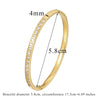 Classic Inlay 18 Zircon Bangle For Women Stainless Steel Gold Color Bracelet Cuff Simple Feminina Jewelry - Image 6