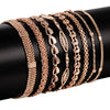 15 Style Choose Women Men Girl Rose Gold Color Curb/Weaving Bracelets Chains Jewelry 18cm-23cm - Image 1