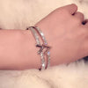 Korea Simple Micro Inlaid Zircon Word Lady Bracelets for Women Temperament Bangle Jewelry - Image 3