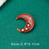 Vintage Palace Plant Flower Baroque Brooch Red Enamel Pearl Brooch Pin Woman Party Accessories - Image 10