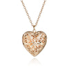 Sweet Peach Heart Love Chain Necklace for Woman Hollow Engraved Opening and Closing Heart Shaped Photo Box Pendant Collar - Image 7