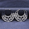 India Gypsy Tribal Ethnic Mandala Stainless Steel Earrings Women Gold Color Lotus Flower Hoop Earring Indian Jewelry - Image 14