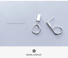 MODIAN Classic Irregular Oval Dangle Earring for Women Pure 925 Sterling Silver Simple Geometric Square Earring Fine Jewelry