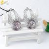 Csja Amethysts Stone Pendant Women Angel Wings Necklaces Flower of Life Necklace Wrapped Crystal Angel Caller - Image 6