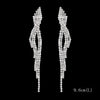 Long Tassel Drop Earrings for Women Silver Color Rhinestone Crystal Hanging Dangle Earring Bridal Wedding Jewelry - Image 52