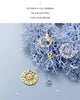 Modian Genuine 925 Sterling Silver Radiant Zircon Star Gold Color Round Disc Hearts Stud Earring for Women Unique Fine Jewelry
