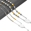 Stainless Steel Vintage Cross Bohemia Religious Rosary Pendant Necklace For Women Men Charm Jewelry Gifts - Image 5