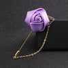 1 Pcs Ribbon Men Rose Flower Golden Leaf Brooch Pin Suit Lapel Men Wedding Boutonniere Brooch Jewelry - Image 15
